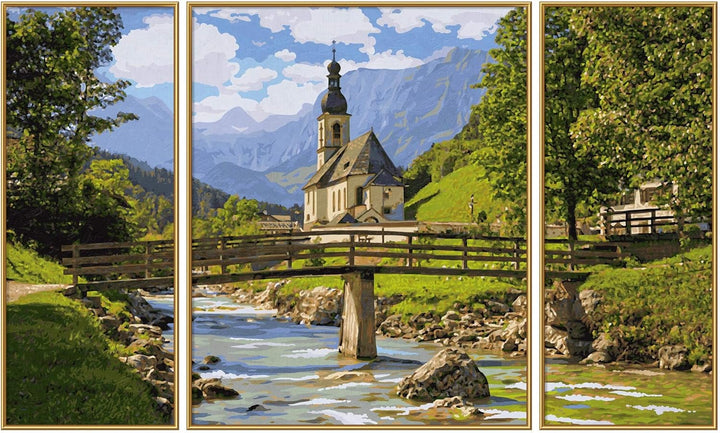 Schipper 609260839 Malen nach Zahlen - St. Sebastian in der Ramsau - Bilder malen für Erwachsene, in