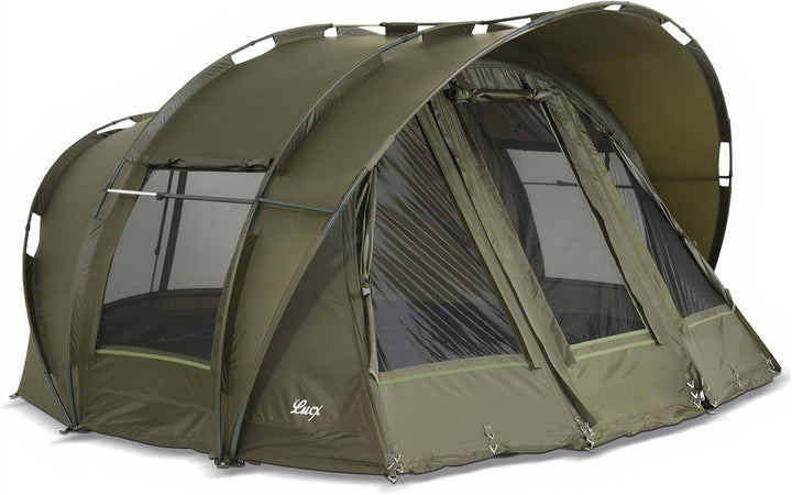 Lucx Leopard Bivvy Angelzelt Personen Karpfenzelt 2 bis 3 Mann Anglerzelt Carp Dome Fishing Tent 10.