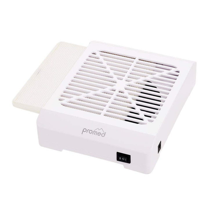 Promed Nailfan Mini Professioneller Nagelstaubabsauger, Leistungsstarker Nagelsauger mit Filter, Lei