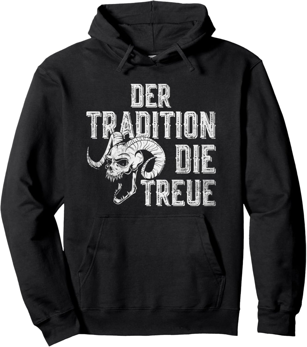 Der Tradition Die Treue, Krampus Perchten Pullover Hoodie