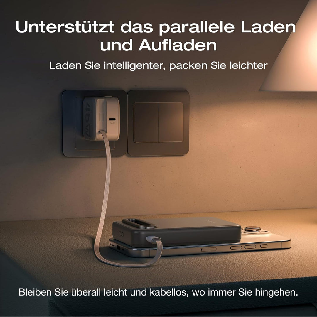 EcoFlow Qi2 Magnetic Powerbank 10000mAh 15W, Qi2-zertifiziert Wireless Power Bank 36W Kabelloses Mag