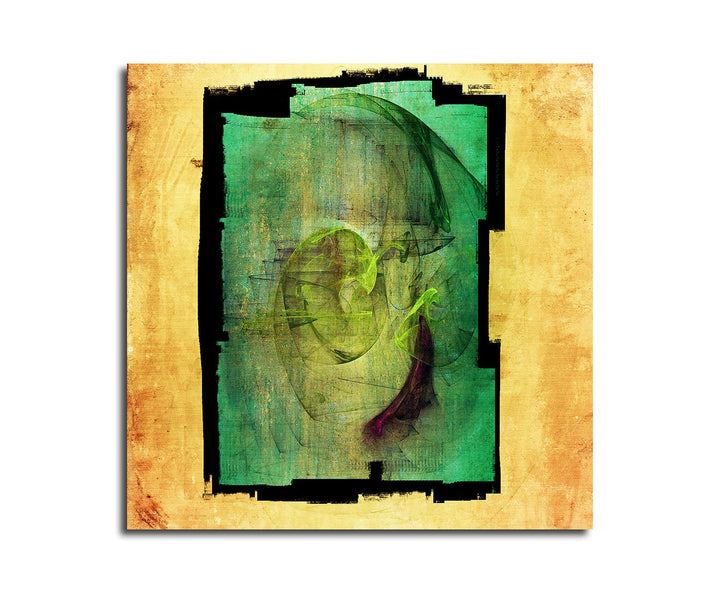 Paul Sinus Art Moment der Hoffnung - Bild auf Leinwand Abstrakt383_60x60cm Bild auf Leinwand grün ge