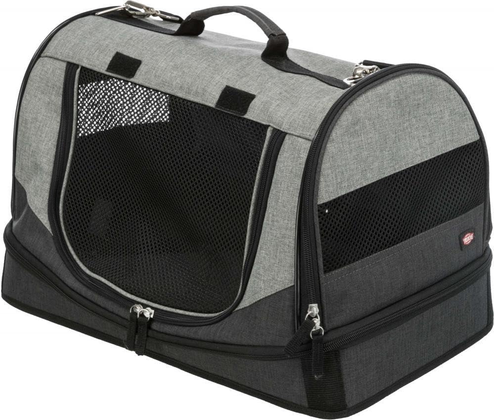 Trixie 28940 Tasche Holly, 30 × 30 × 50 cm, schwarz/grau 50 x 30 x 30 cm, L 50 x B 30 x H 30 cm