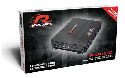 Renegade RXA1100-4 Kanal ClassA/B Car-Audio Verstärker | 1100 Watt | brückbar und 2 Ω Stabilität