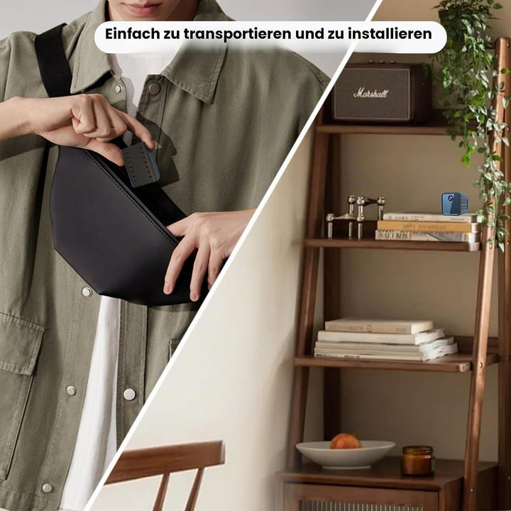 javiscam Mini Kamera,Kamera Überwachung aussen,4G Überwachungskamera, 2K Akku Überwachung Innen,Live