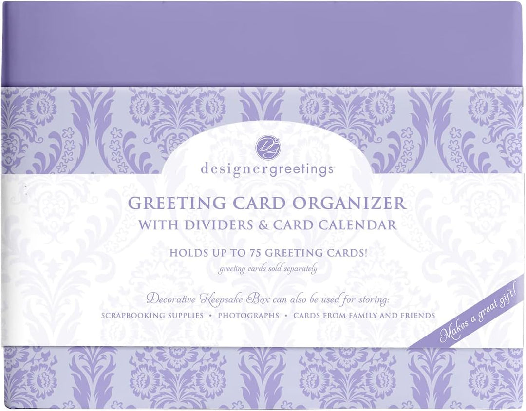 Designer greetings 711-00005-000 Grusskarten-Organizer-Box mit Trennwänden und Kalender, dekoratives