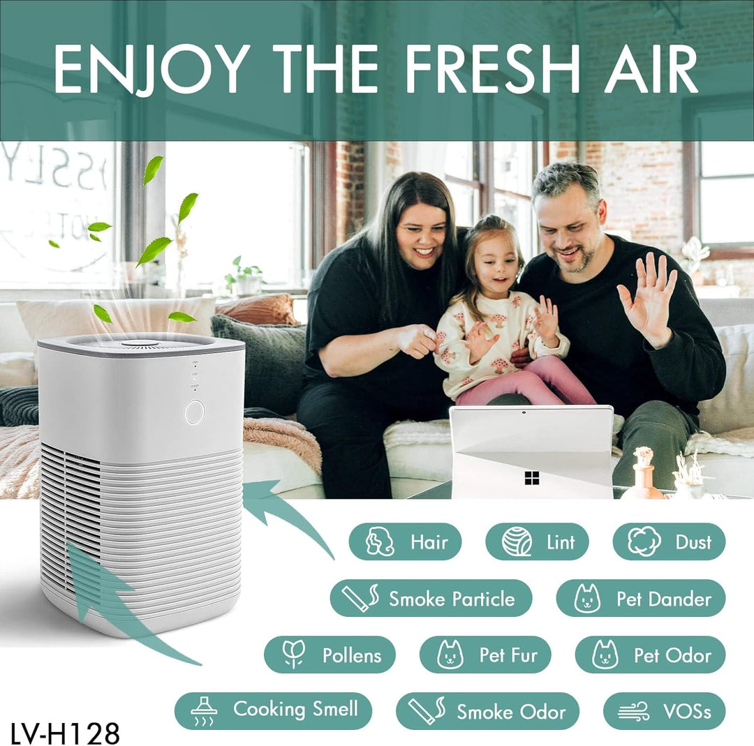 (4 Stück) Luftreiniger-Filter Ersatz kompatibel für LEVOIT LV-H128/PUURVSAS (HM669A) / ROVACS (RV60)