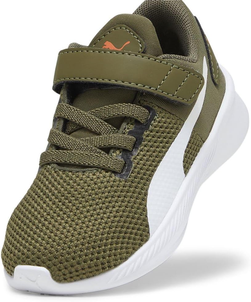 PUMA Herren Flyer Runner Engineer Knit Laufschuh 35.5 EU Mehrfarbig Olive Drab Puma White Hot Heat,