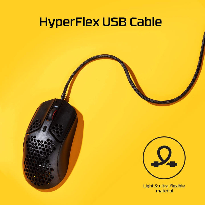 HyperX Pulsefire Haste – Gaming-Maus – Ultraleicht, 59g, Wabenschale, Hex-Design, 6 programmierbare