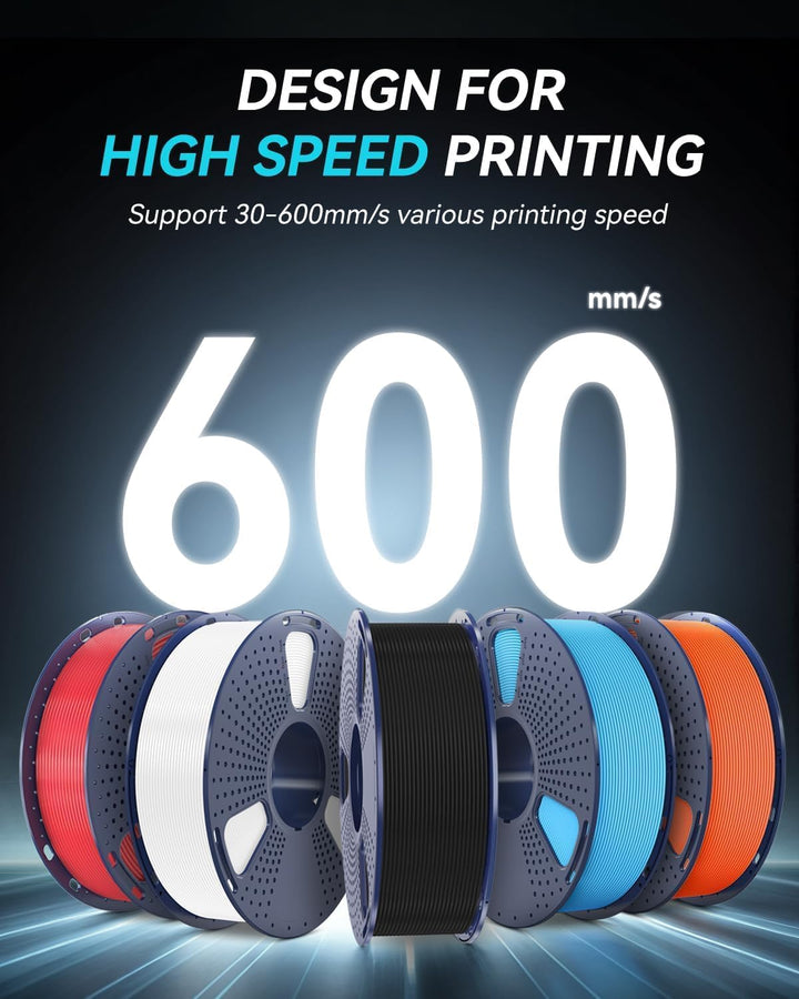 SUNLU 10KG Bündel Rapid PETG Filament, Hohe Geschwindigkeit 30-600mm/s 3D Drucker Filament 1.75mm ±0