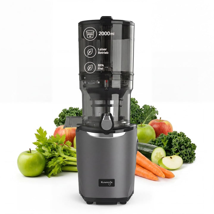 Kuvings AUTO9 | Kaltpressentsafter | Hands-Free Slow Juicer | 2L Auto-Hopper | Entsafter für Obst &