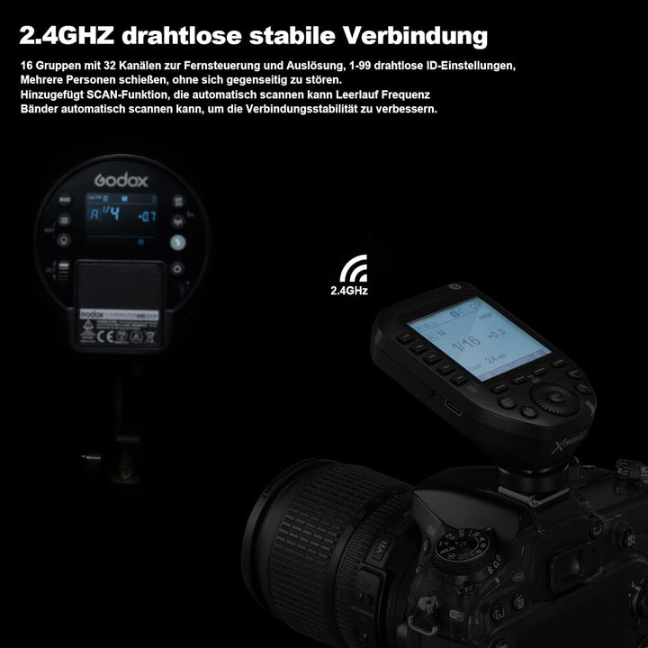 Godox Xproii-S Flash Trigger Kamera Wireless Blitzauslöser 2,4 GHz 1/8000s HSS TTL Umwandlung für So