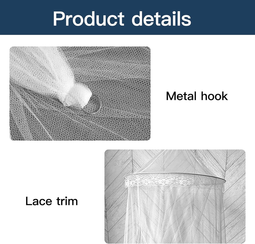 Moskitonetz Reise Mosquito Netz Bett 60 x 250 x 1100cm Feines Netz Mückennetz Bett mit Haken und Auf