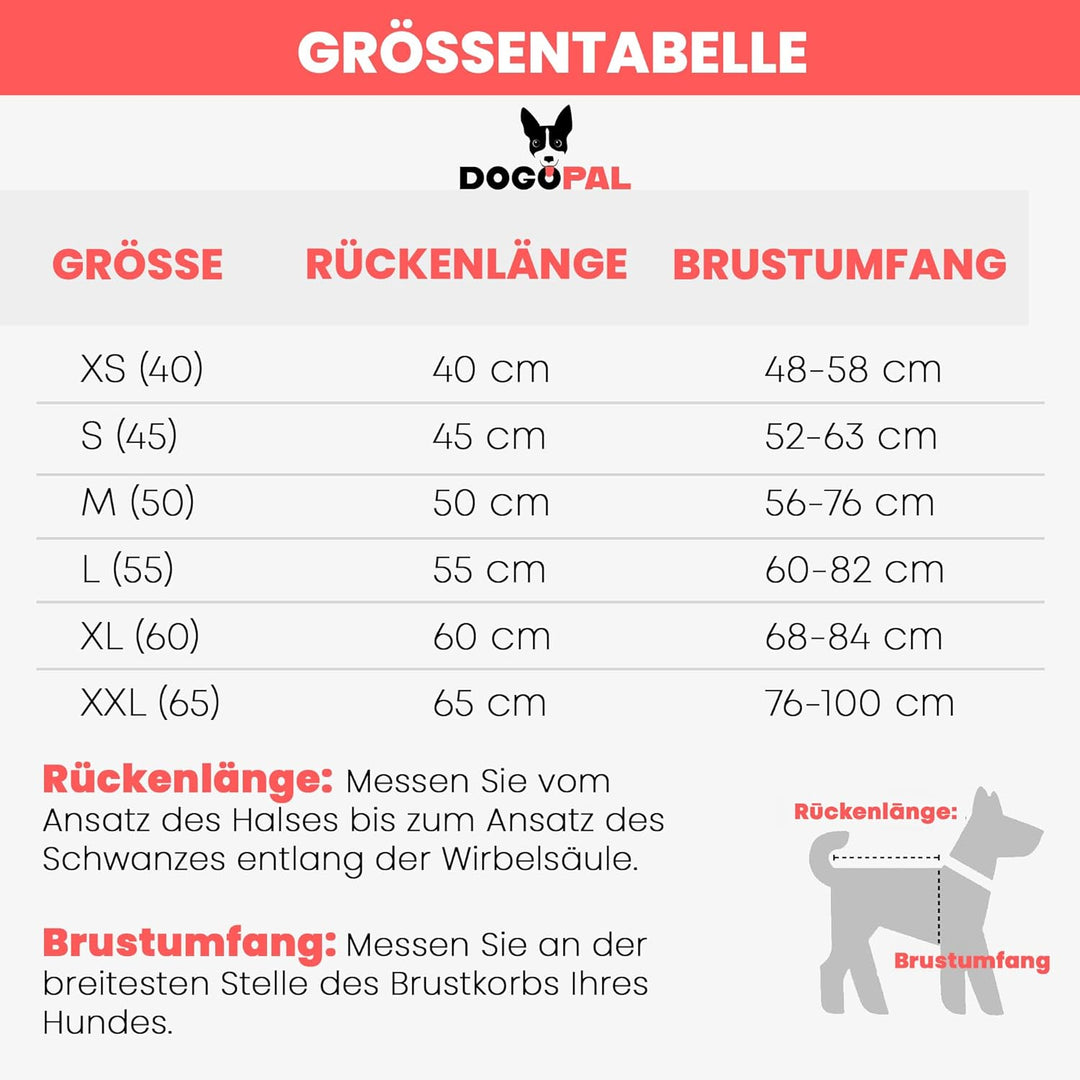 DOGOPAL Hundemantel Wasserdicht | Wintermantel & Hunderegenmantel mit Fleecefutter, Reflektierend un