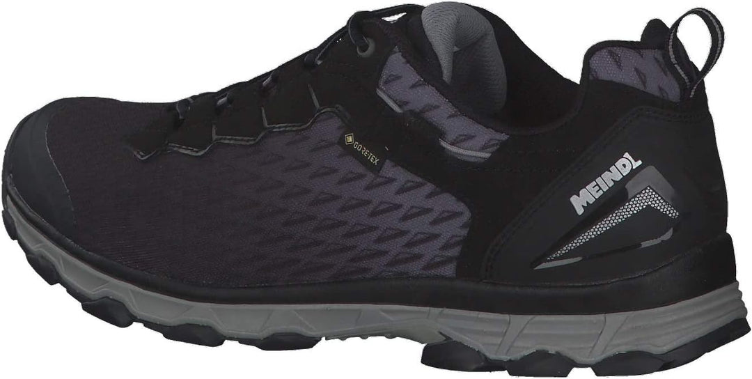 Meindl Activo Sport GTX Herren Wanderschuhe 42.5 EU Schwarz Silber, 42.5 EU Schwarz Silber