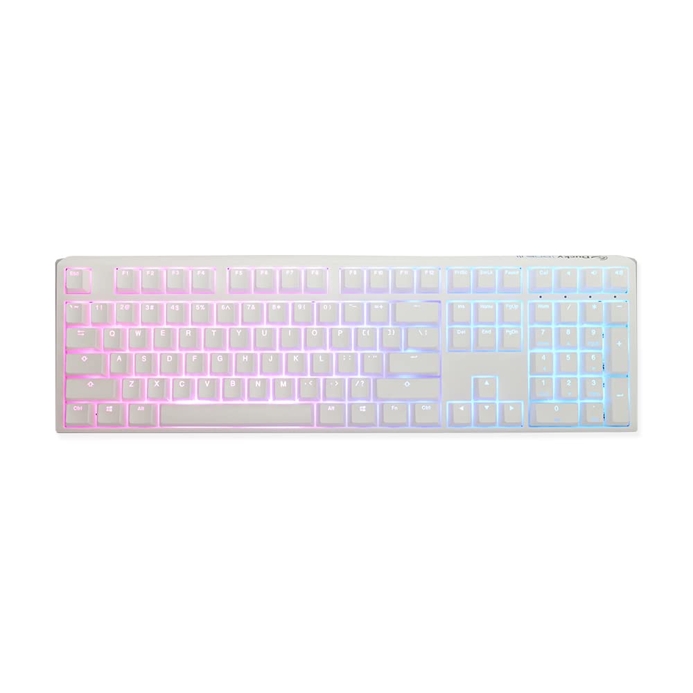 Ducky One 3 Classic Pure White Gaming Tastatur, RGB LED - MX-Red (US)
