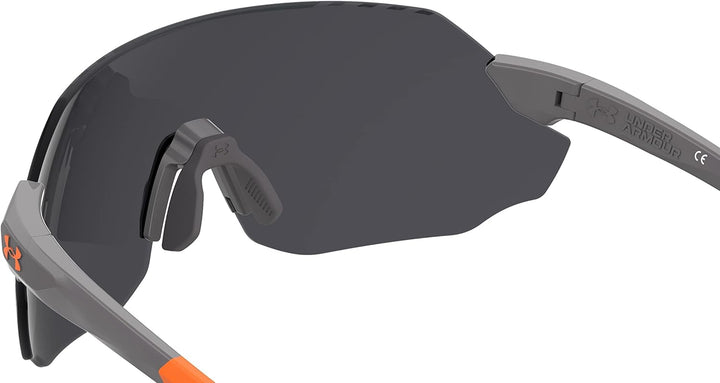 Under Armour Halbzeit-Sonnenbrille für Erwachsene, Azabache/Orange, 99 für Damen, Azabachgrau/Orange
