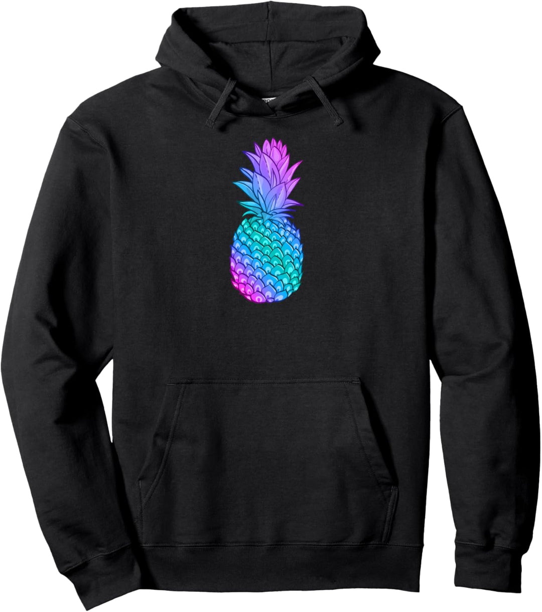 Rainbow Ananas - EDM Rave Festival, Rave Wear, Party Pullover Hoodie