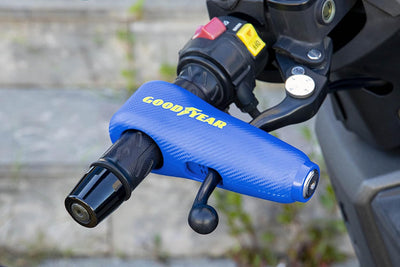 Goodyear Blue Motorrad-Hebelschloss mit Alarm 120dB