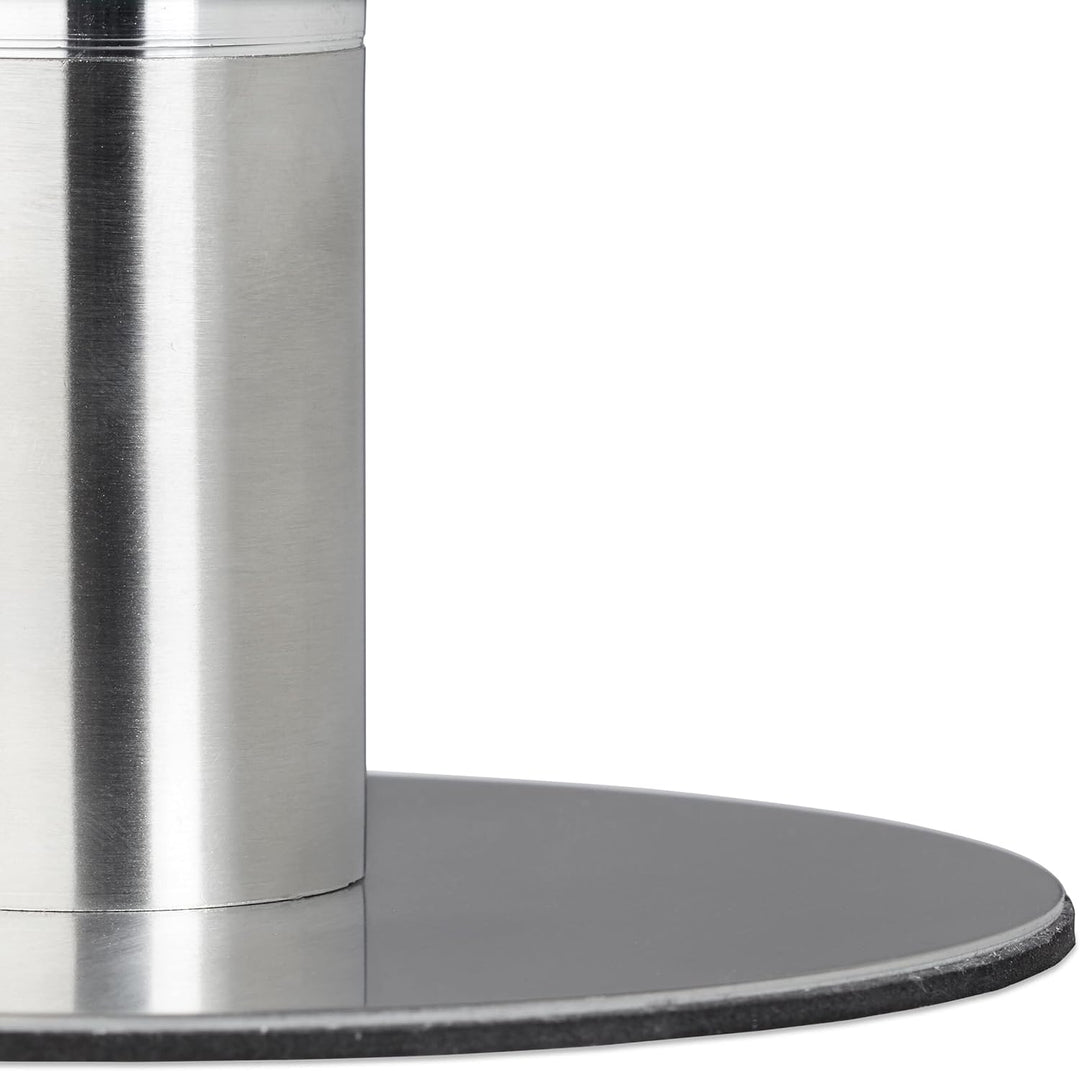 Relaxdays Tortenplatte mit Fuss, 2er Set, drehbar, ∅ 30 cm, zum Servieren, runde Kuchenplatte Glas,
