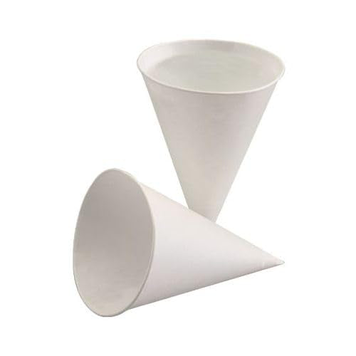 PAPSTAR Spitzbecher, Zuckerrohrpapier 100 ml Ø 7 cm, 9,5 cm Weiss 88617 Zuckerrohrbecher Kegelbecher