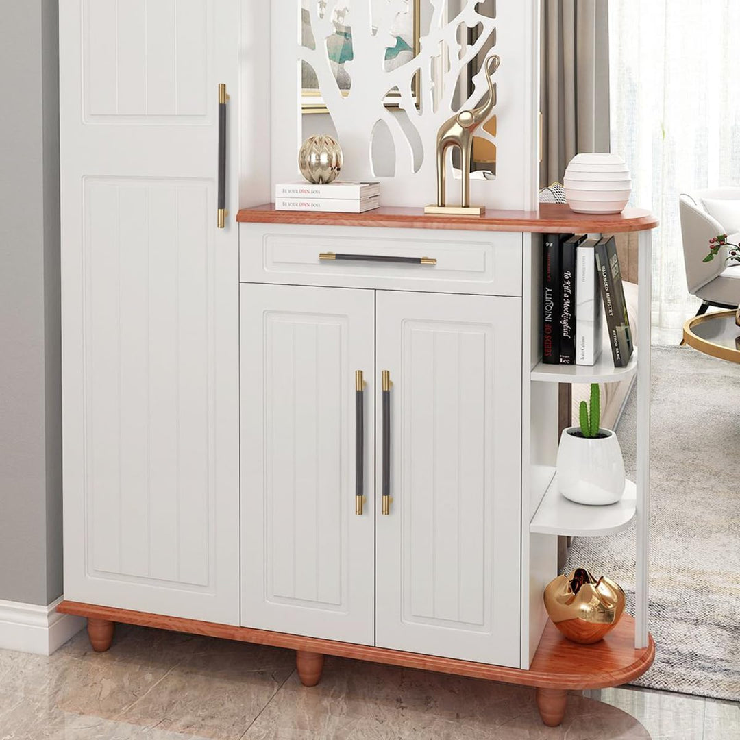 Pexintek 6 Stück Schrankgriffe Gold Moderne Griffe Möbel Möbelgriffe 192 mm Lochabstand Türgriffe kü