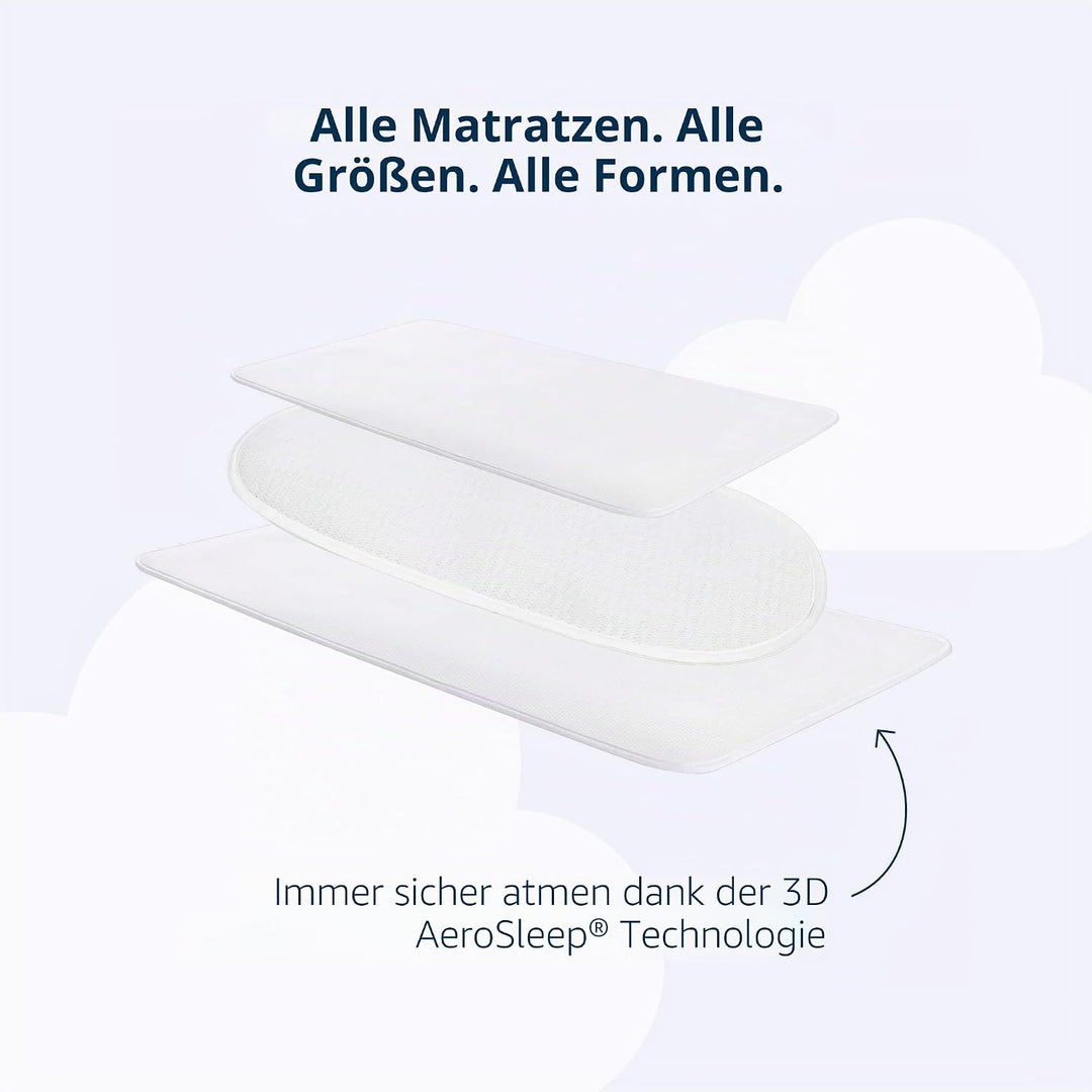 AeroSleep - SafeSleep 3D-Matratzenschoner - Matratzenschutz für Kinder und Baby Matratzen - Wiege -