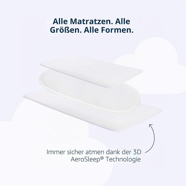 AeroSleep - SafeSleep 3D-Matratzenschoner - Matratzenschutz für Kinder und Baby Matratzen - Wiege -
