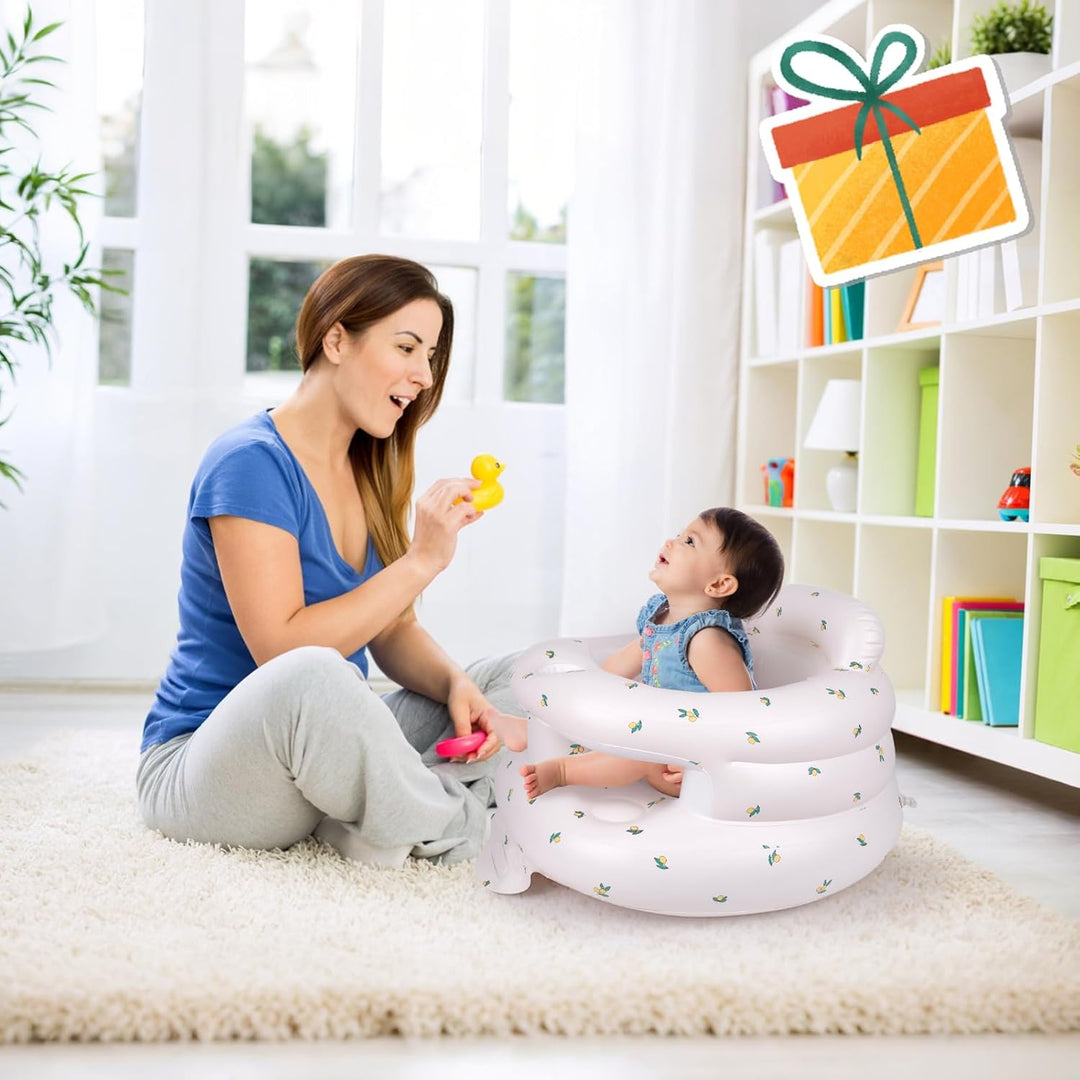 Tragbarer Aufblasbarer Babysitz Baby Sitzhilfe Sessel Leicht für 3 Monate bis 36 Monate Werkzeuglose