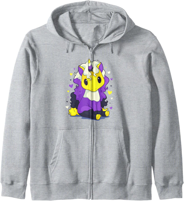 Non-Binary Pride Flagge Einhorn Genderqueer LGBTQ Stolz Kapuzenjacke