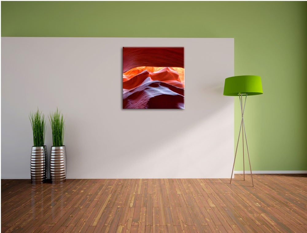 Antelope Canyon Arizona, Format: 70x70 auf Leinwand, XXL riesige Bilder fertig gerahmt mit Keilrahme