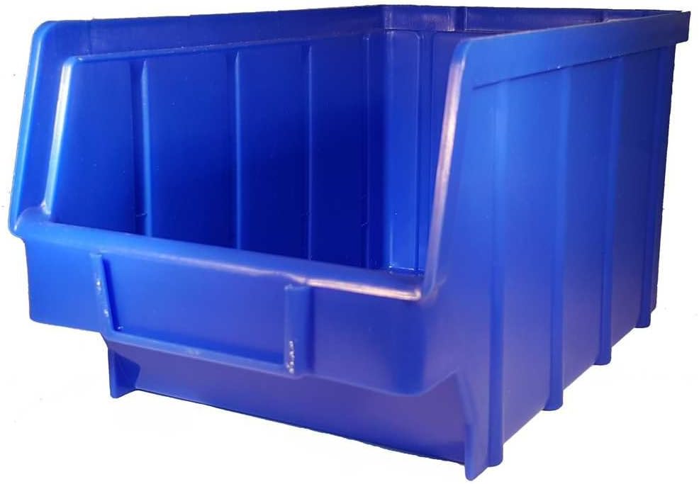 26 Stück Stapelboxen blau Gr.3 (145 x 248 x 127 mm) Kunststoff PP Sichtlagerkästen Stapelkästen │ P-