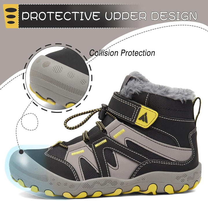 Mishansha Kinder Winterschuhe Warm Gefüttert Winterstiefel Jungen Mädchen Schneestiefel Outdoor ruts