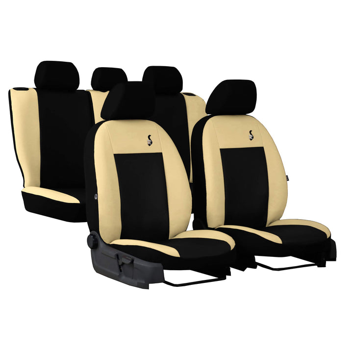 GSC Sitzbezüge Universal Schonbezüge kompatibel mit Ford KUGA I Beige, Beige