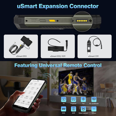 Ulefone Armor 24 Outdoor Handy 22000mAh mit 1000 Lumen Taschenlampe, 24GB + 256GB/2TB SD 64MP+64MP+1