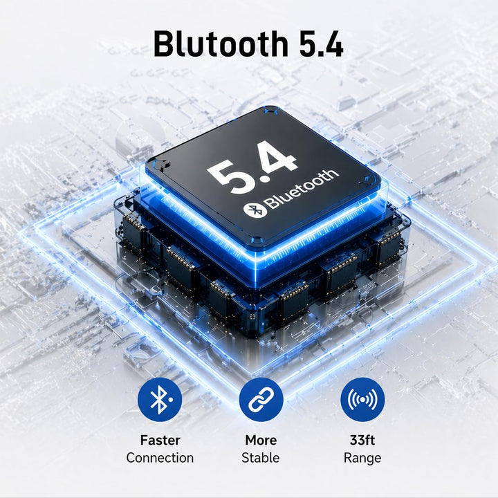 Over Ear Kopfhörer Bluetooth mit High-Resolution Audio, 100 Std. Akkulaufzeit, faltbare Bluetooth 5.