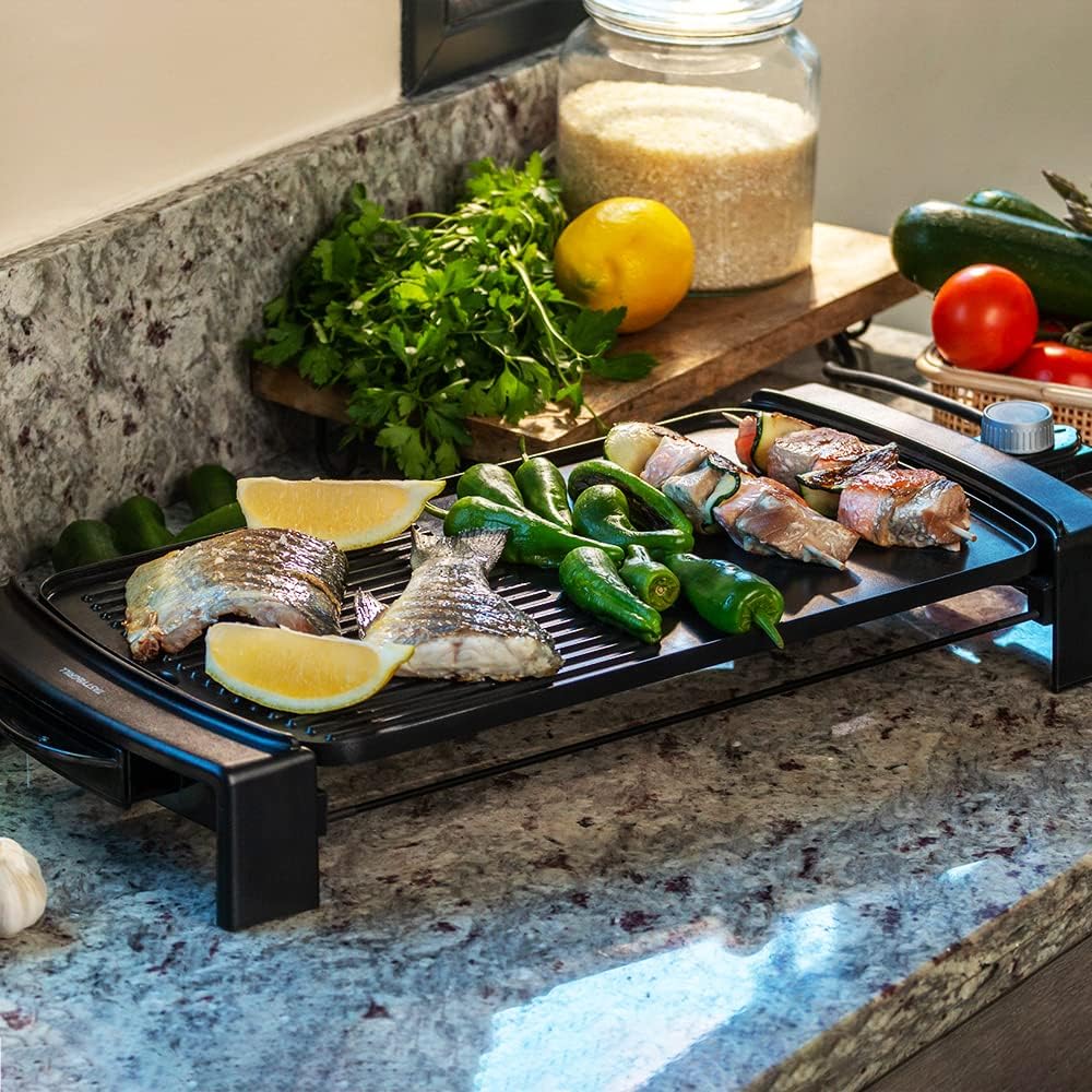 Cecotec Elektrische Grillplatte Tasty&Grill 2500 BlackWater MixGrill. 2150 W, Antihaftbeschichtung,