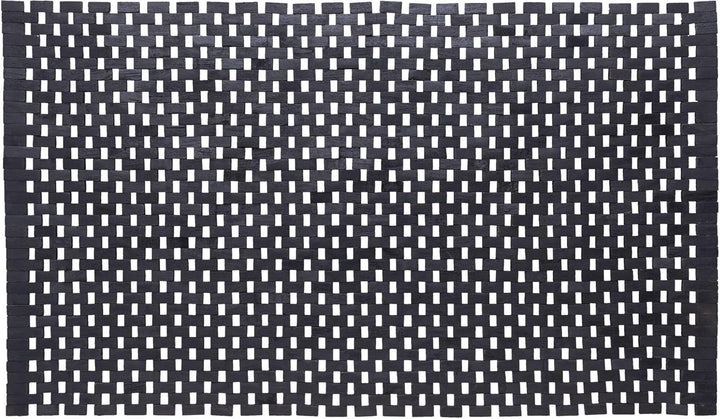 Sealskin Woodblock Badteppich 52x90 cm Teak Schwarz, 52x90 cm Teak Schwarz
