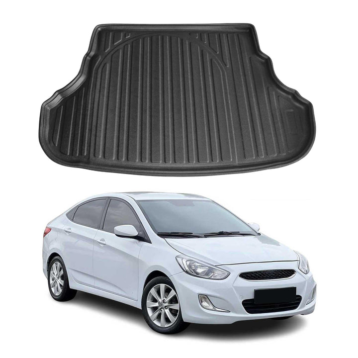 OMAC Kofferraumwanne Laderaumwanne kompatibel mit Hyundai Accent Solaris 2012-2024 Limo Gummi