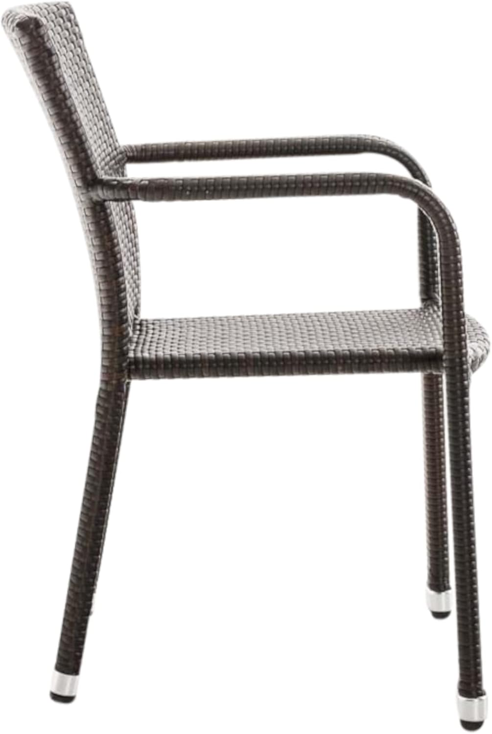 CLP Polyrattan-Gartenstühle Leonie I Pflegeleichte Outdoor-Stapelstühle I Wetterbeständige Gartenstü
