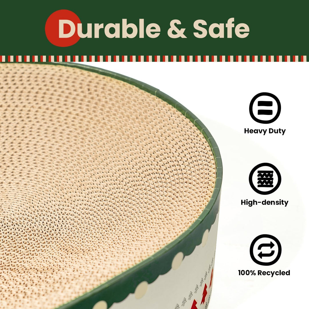 Conlun Kratzbrett Katze, Oval Kratzpappe für Katzen, Katzenbett aus Wellpappe, Lounge-Schale für Kat