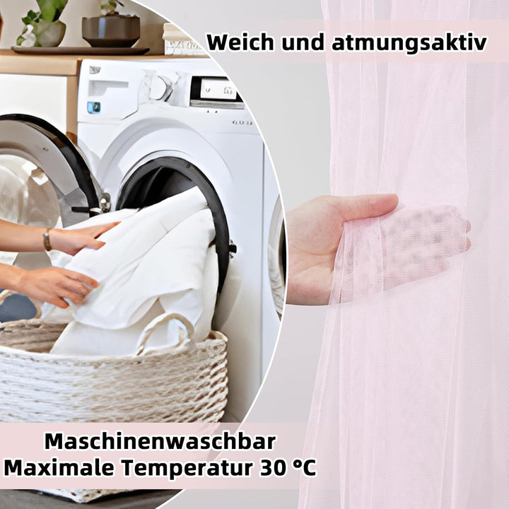 GFCC Hausbett Himmel Set, 2 Stück Betthimmel Hausbett aus Tüll für Hausbett Deko, Himmelbett Vorhäng