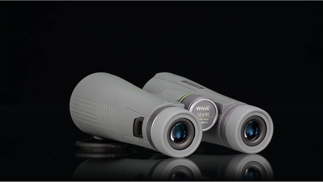Bresser Fernglas 12x50 Wave, wasserdicht, mit hoher Vergrösserung, BaK-4-Glas, UR-Vergütung und Bril