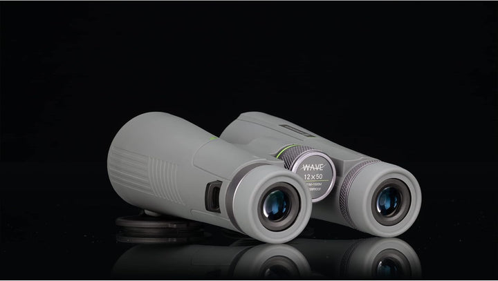Bresser Fernglas 12x50 Wave, wasserdicht, mit hoher Vergrösserung, BaK-4-Glas, UR-Vergütung und Bril