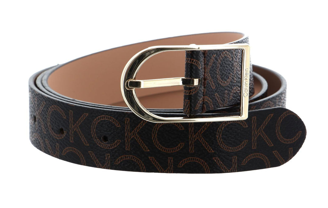 Calvin Klein CK Must BRIDGE 3CM BELT MONO W100 Brown Mono