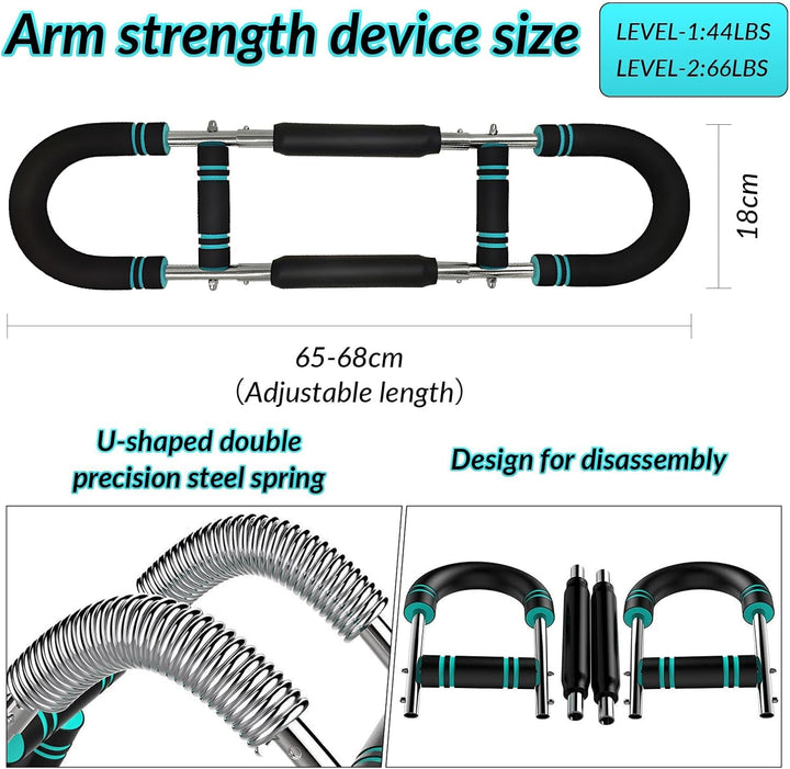 Ultimativer Twister-Armtrainer, verstellbares, tragbares Brust- und Armtrainingsgerät mit Federwider