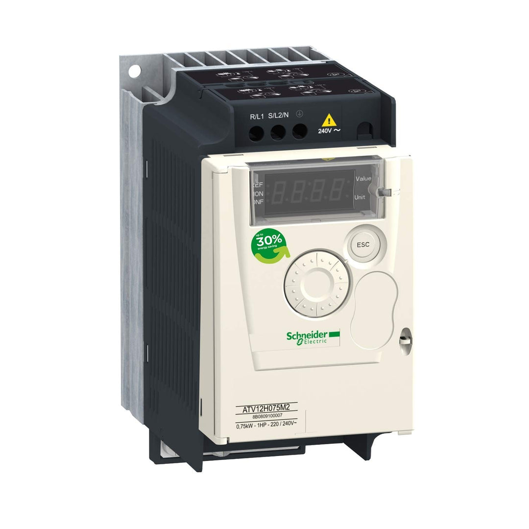Schneider Electric - Altivar, Frequenzumrichter, 0,75kW, 1HP, 200-240V, 1-phasig, mit Kühlkörper, IP