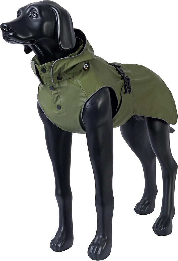 Rukka Pets STREAMY ECO Regenmantel für Hunde Dunkel Olivgrün 55 55 Dunkel Olivgrün, 55 Dunkel Olivgr
