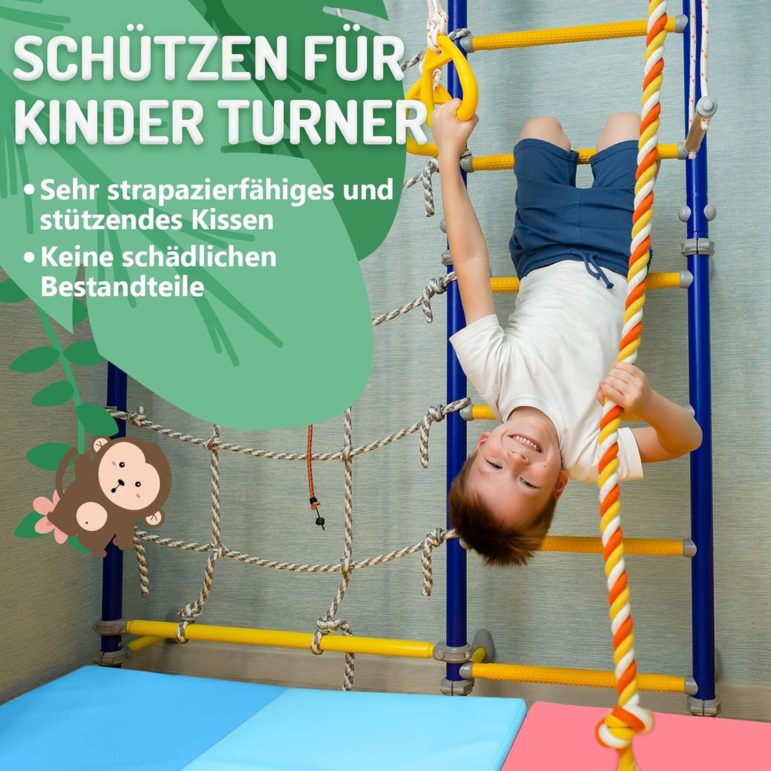 PhysKcal 195 x 75 x 3 cm Klappbare Weichbodenmatte Turnmatte Fitnessmatte Gymnastikmatte mit Tragegr