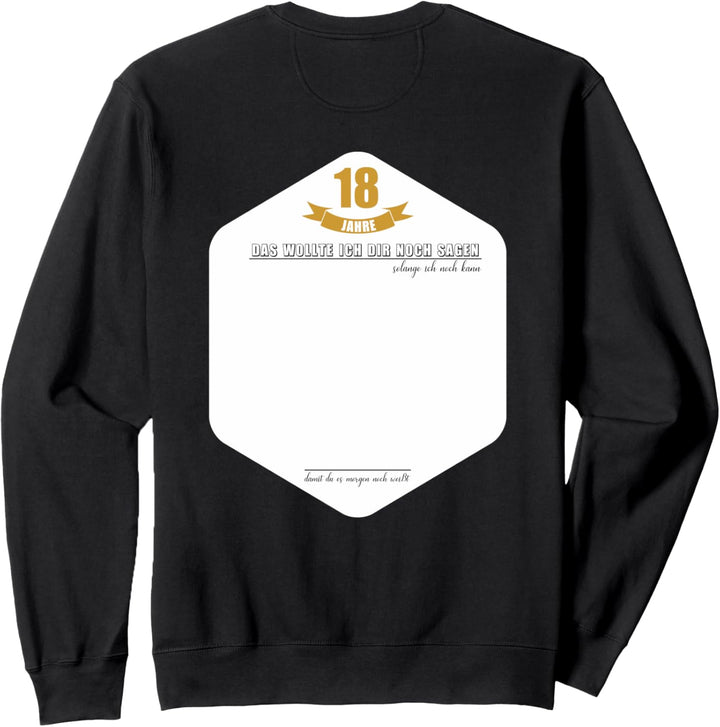 18 Jahre Geburtstag Party Lustiges 18 Geburtstag Gästebuch Sweatshirt